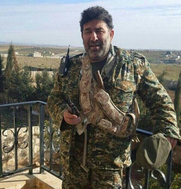 سعید حدادیان با لباس نظامی